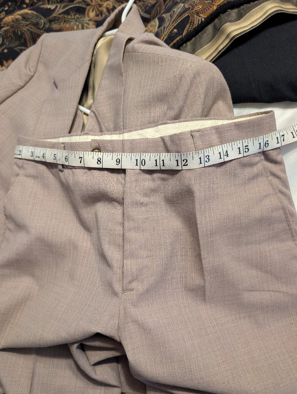 YSL three piece suit in tan w/ light pin stripes - Picture 13 of 16